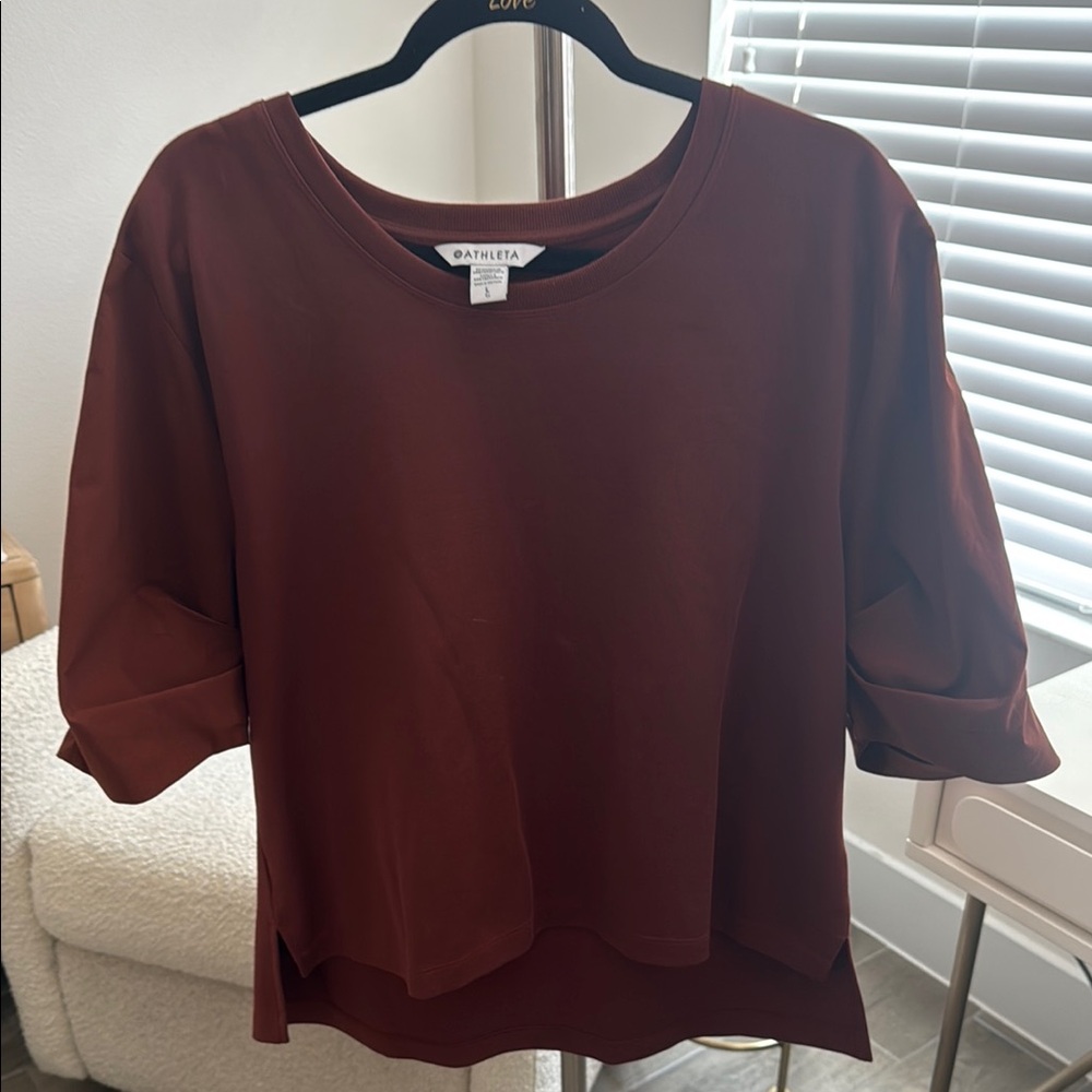 Athleta Women's Dark Red Long Sleeve Top